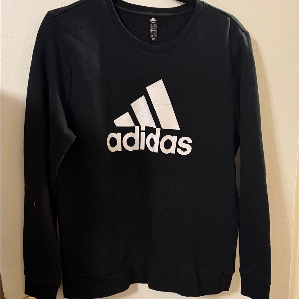 Adidas Black Crewneck with White Logo